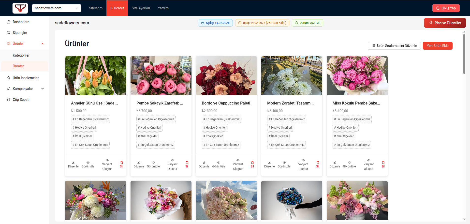Ticaretyolum Dashboard