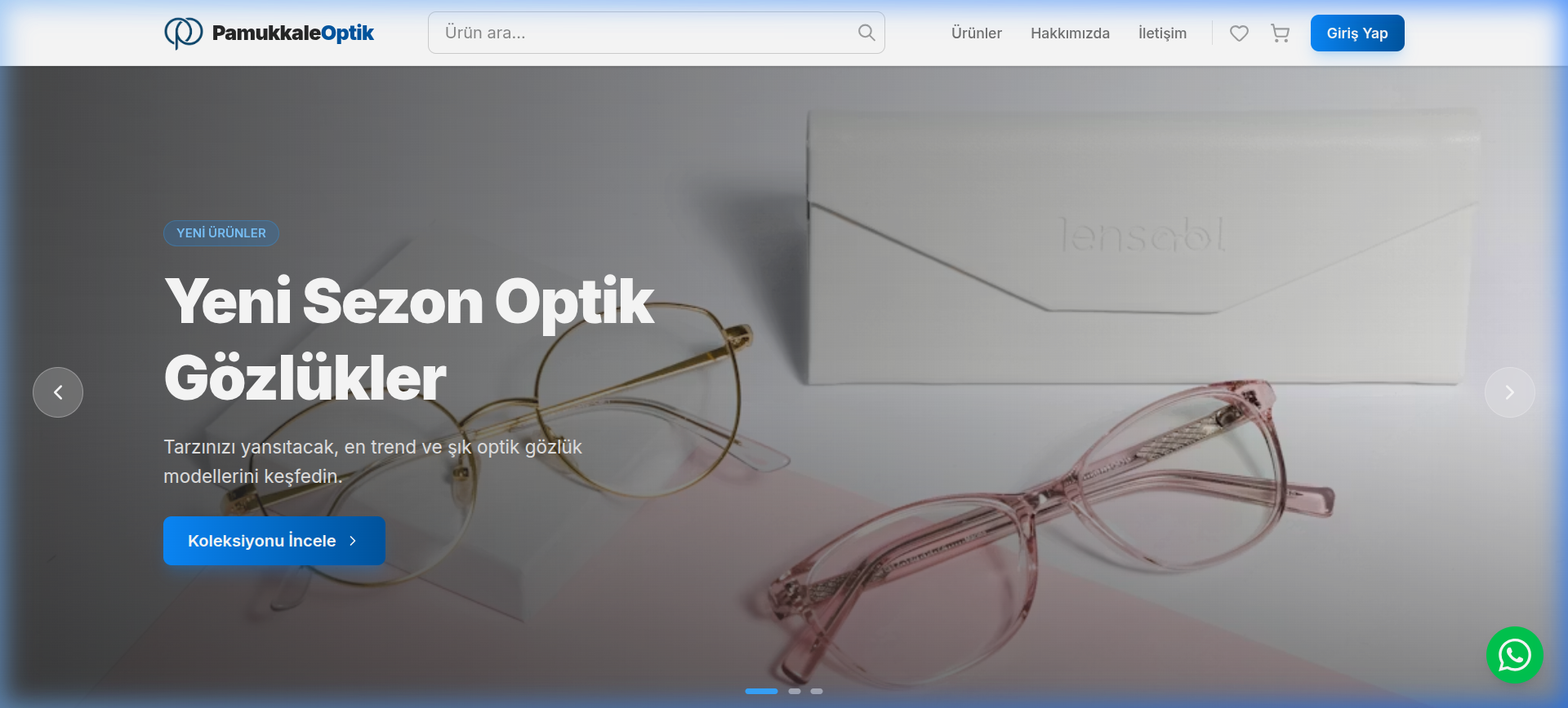 Pamukkale Optik Mağaza Ekran Görüntüsü